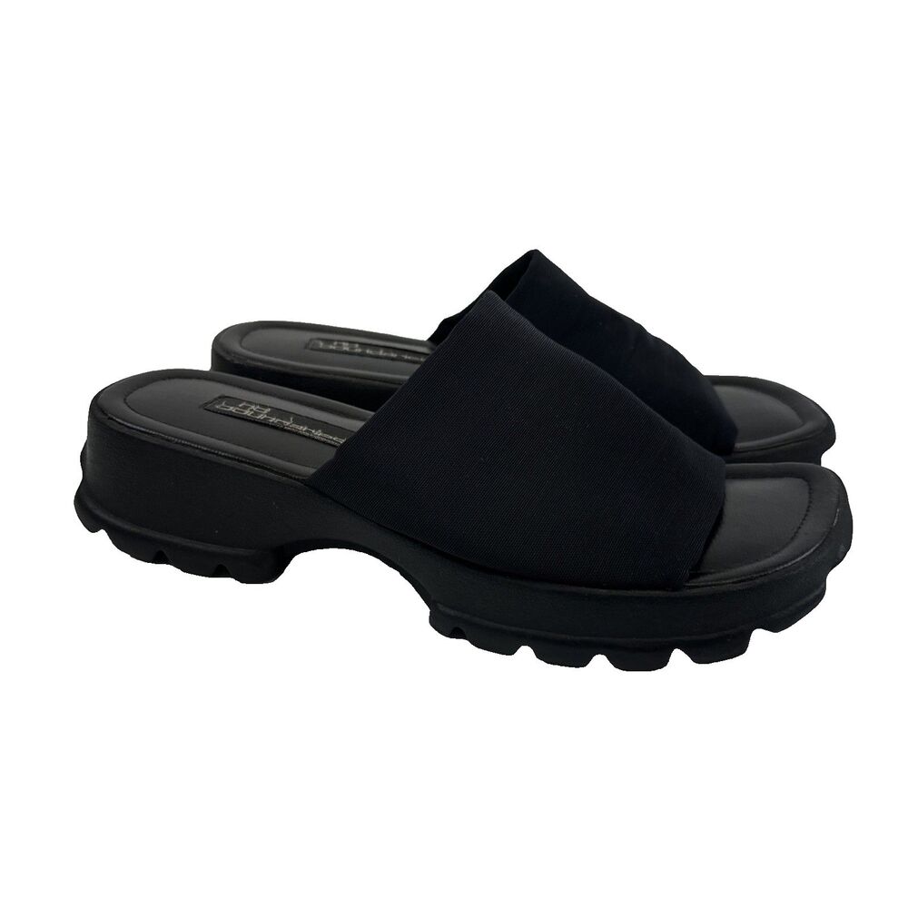 No Boundaries Marilyn Stretch Slide Sandal Chunky Y2K 90s Black Slip On Women 11